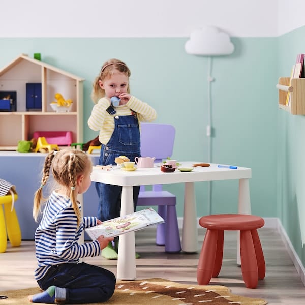 Ikea MAMMUT - Children's stool, in/outdoor/red