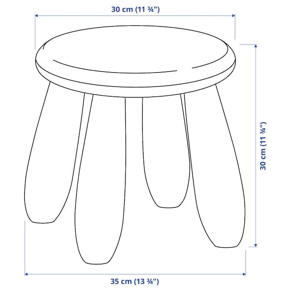 Ikea MAMMUT - Children's stool, in/outdoor/light green