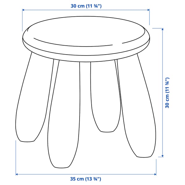 MAMMUT children's stool, in/outdoor/light green, 35 cm