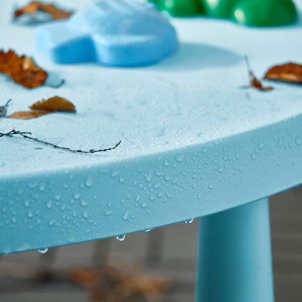 Ikea MAMMUT - Children's table, in/outdoor/light blue, 85 cm