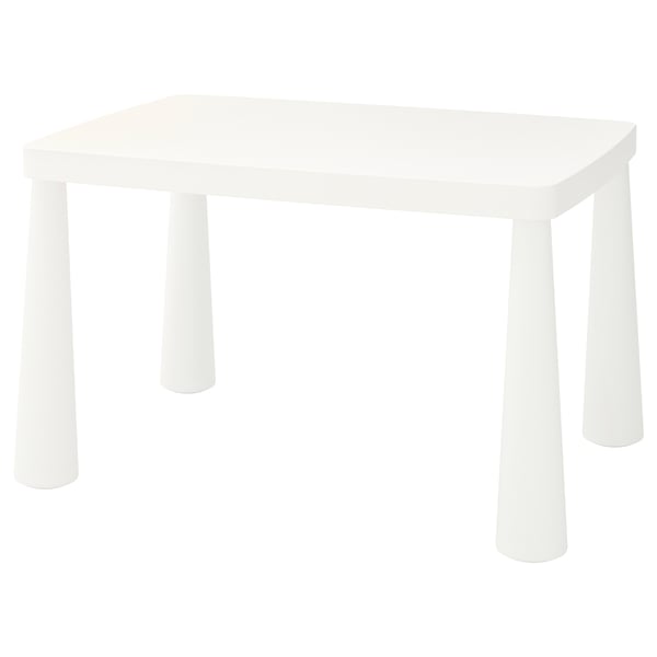 MAMMUT children's table, in/outdoor white, 77x55 cm