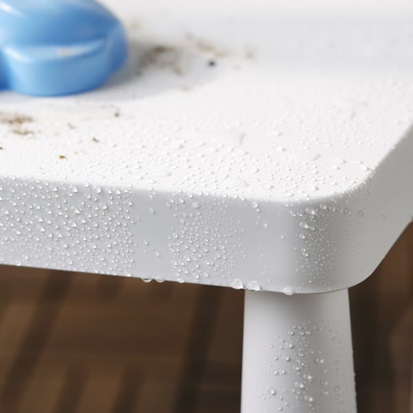 MAMMUT children's table, in/outdoor white, 77x55 cm