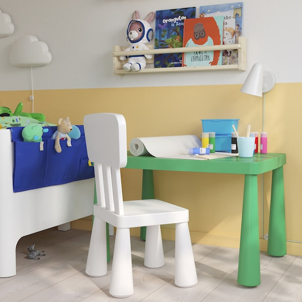 MAMMUT - Children's table, in/outdoor/bright green, 77x55 cm