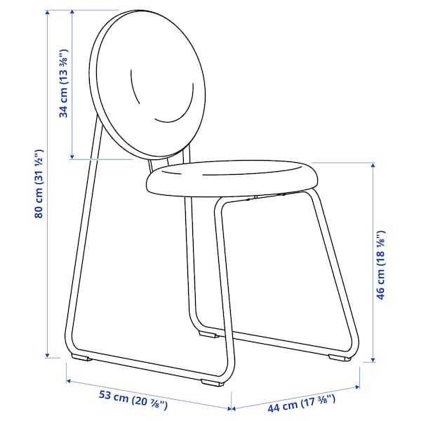 MÅNHULT - Chair, black/Hakebo grey-green ,