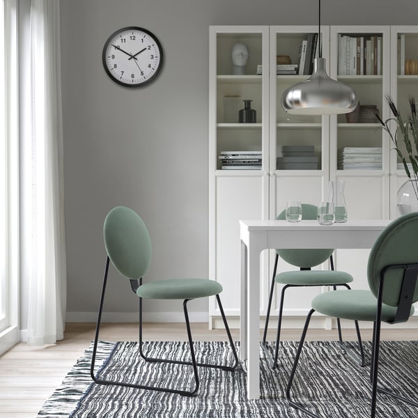 MÅNHULT - Chair, black/Hakebo grey-green ,