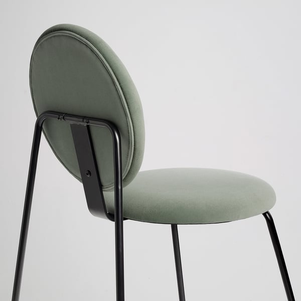 MÅNHULT chair, black/Hakebo grey-green, 44x80x53 cm