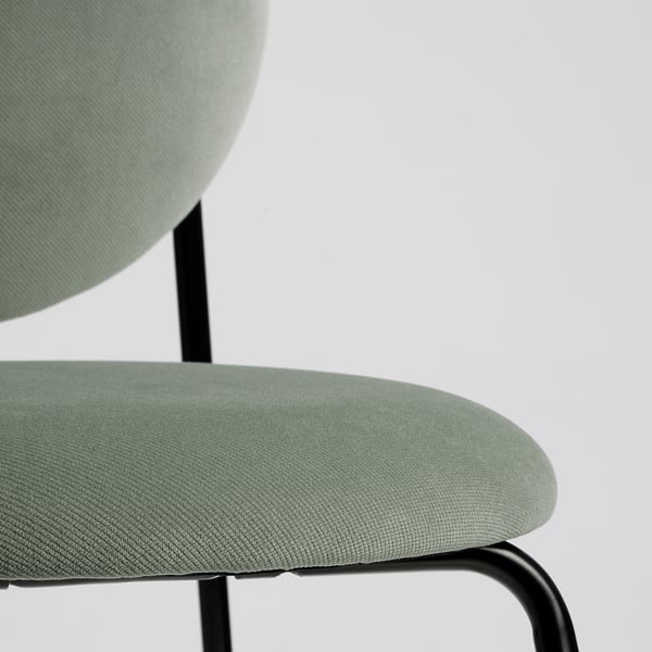 MÅNHULT chair, black/Hakebo grey-green, 44x80x53 cm