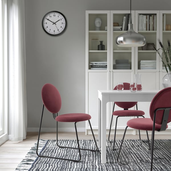 MÅNHULT chair, black/Hakebo deep red