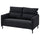 MANNARP 2-seat sofa, Saxemara black-blue, 158 cm