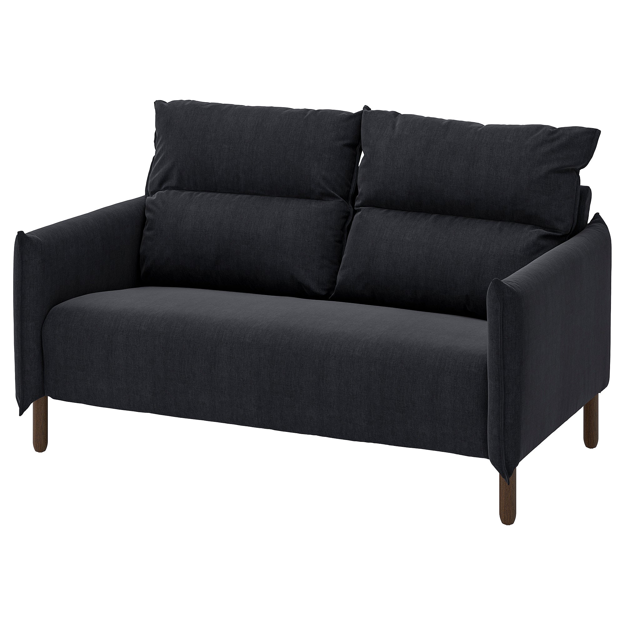 MANNARP 2-seat sofa, Saxemara black-blue, 158 cm