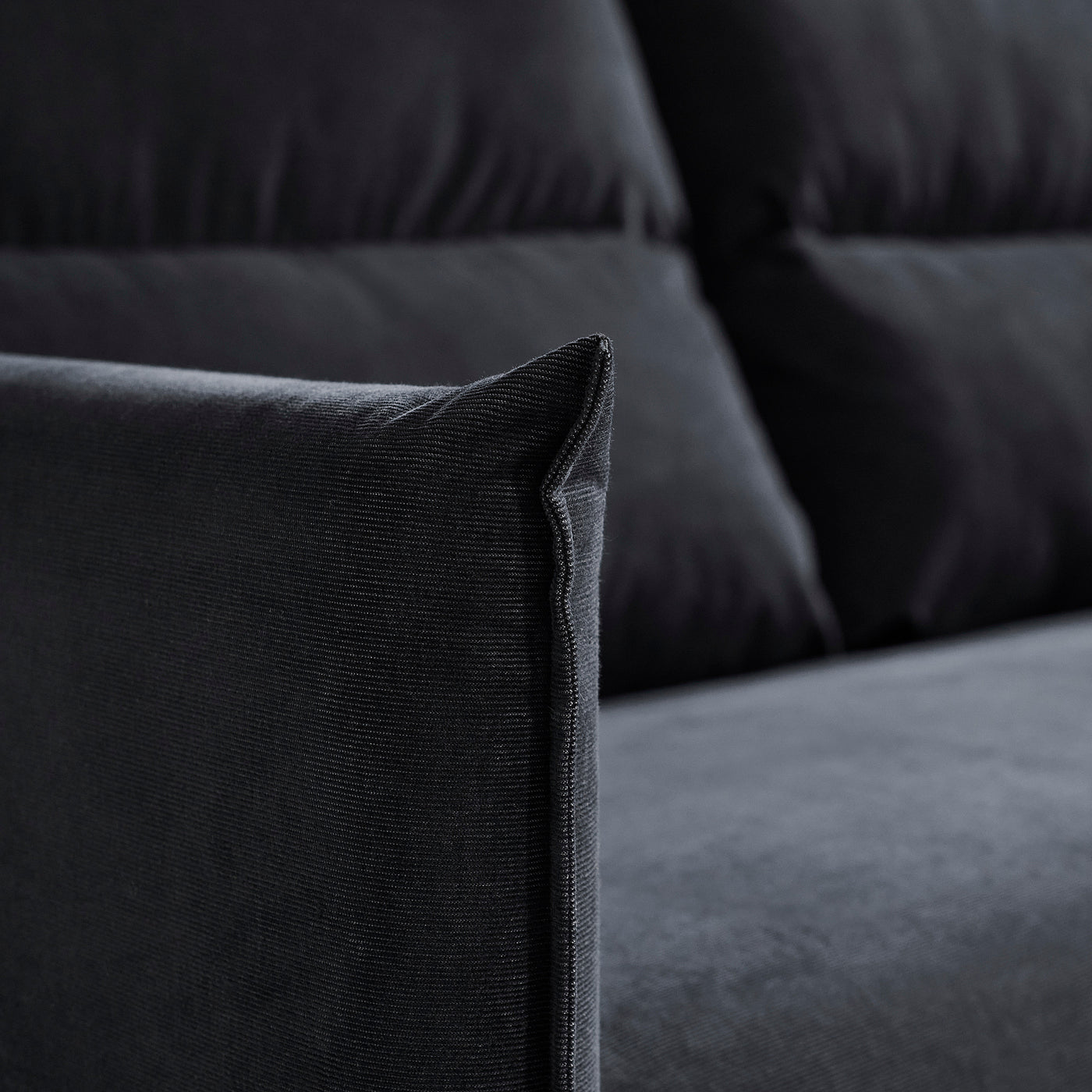 MANNARP 2-seat sofa, Saxemara black-blue, 158 cm