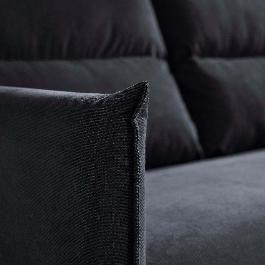 MANNARP 2-seat sofa, Saxemara black-blue, 158 cm