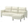 MANNARP 3-seat sofa with chaise longue, Gunnared beige, 229x96x95 cm