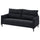 MANNARP 3-seat sofa, Saxemara black-blue, 198 cm