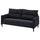 MANNARP 3-seat sofa, Saxemara black-blue, 198 cm