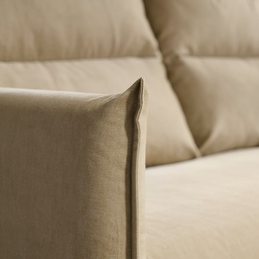 MANNARP 3-seat sofa, Saxemara grey-beige, 198 cm