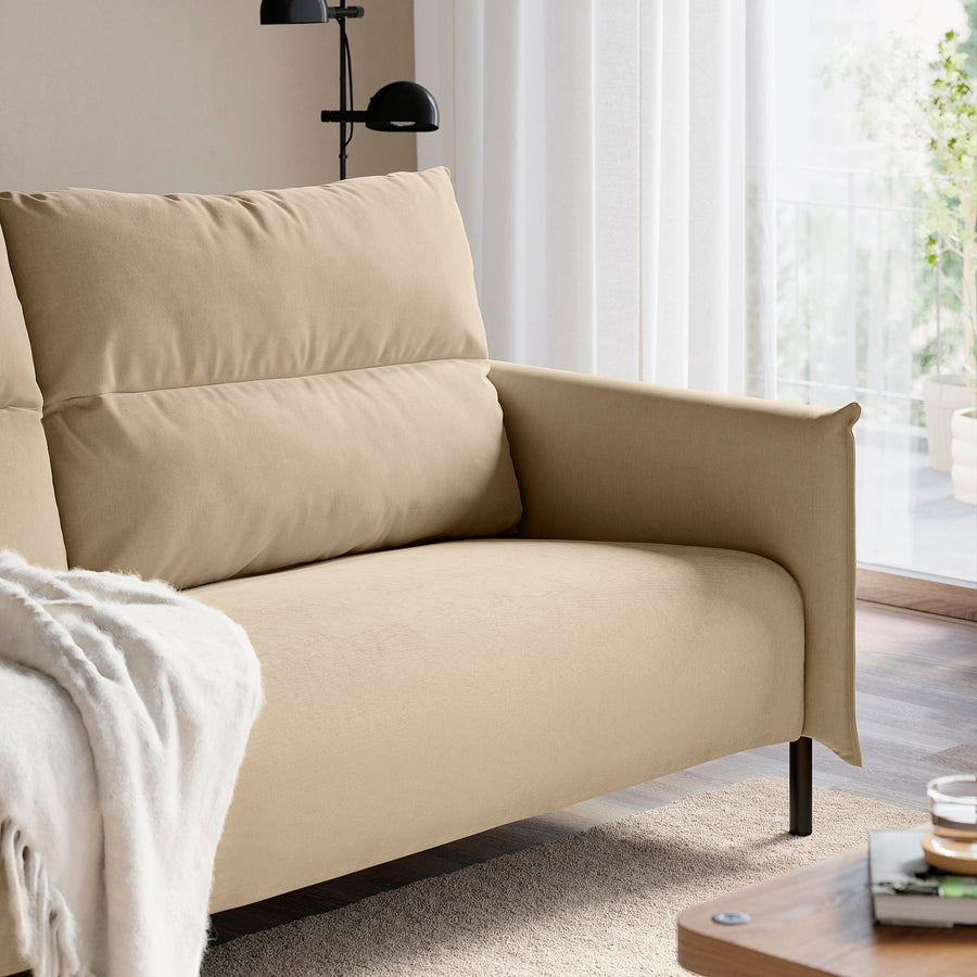 MANNARP 3-seat sofa, Saxemara grey-beige, 198 cm
