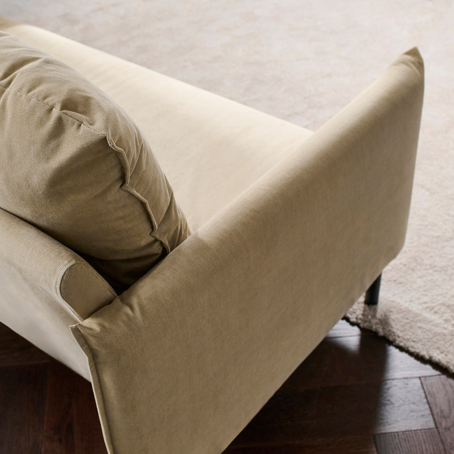 MANNARP 3-seat sofa, Saxemara grey-beige, 198 cm