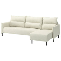 MANNARP 4-seat sofa with chaise longue, Gunnared beige, 269 cm