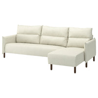 MANNARP 4-seat sofa with chaise longue, Gunnared beige, 269 cm