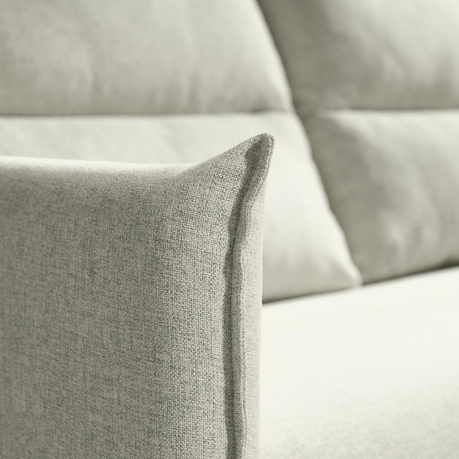 MANNARP 4-seat sofa with chaise longue, Gunnared beige, 71x96x160 cm