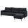 MANNARP 4-seat sofa with chaise longue, Saxemara black-blue, 269 cm
