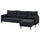 MANNARP 4-seat sofa with chaise longue, Saxemara black-blue, 269 cm