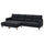 MANNARP 4-seat sofa with chaise longues, Saxemara black-blue, 300 cm