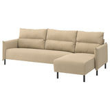 MANNARP 4-seat sofa with chaise longue, Saxemara grey-beige, 269 cm