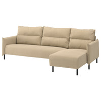 MANNARP 4-seat sofa with chaise longue, Saxemara grey-beige, 269 cm
