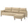 MANNARP 4-seat sofa with chaise longue, Saxemara grey-beige, 269 cm