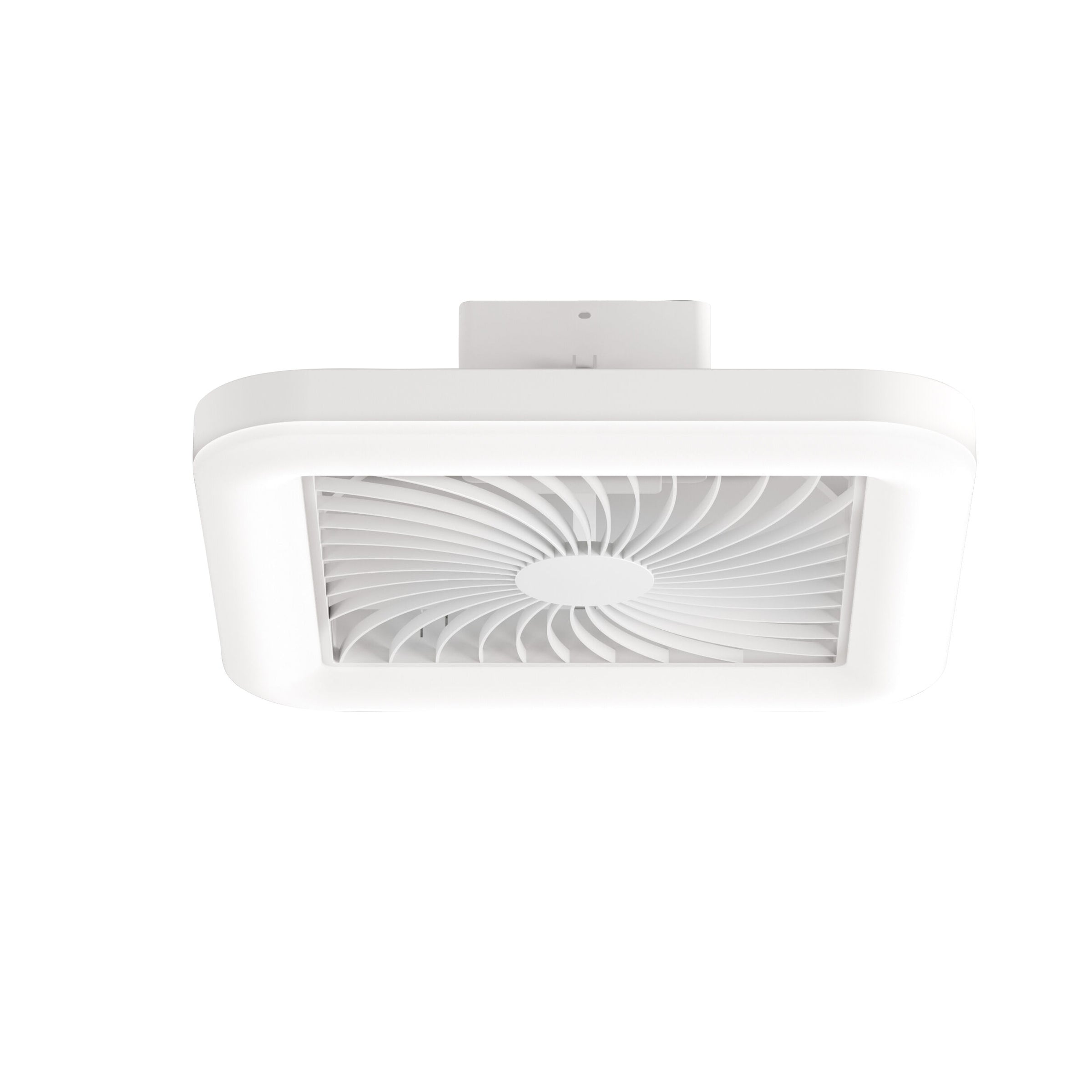 Merak ceiling light with fan, 48x48cm, 40W LED, 5400 lm, CCT RGB, Bluetooth