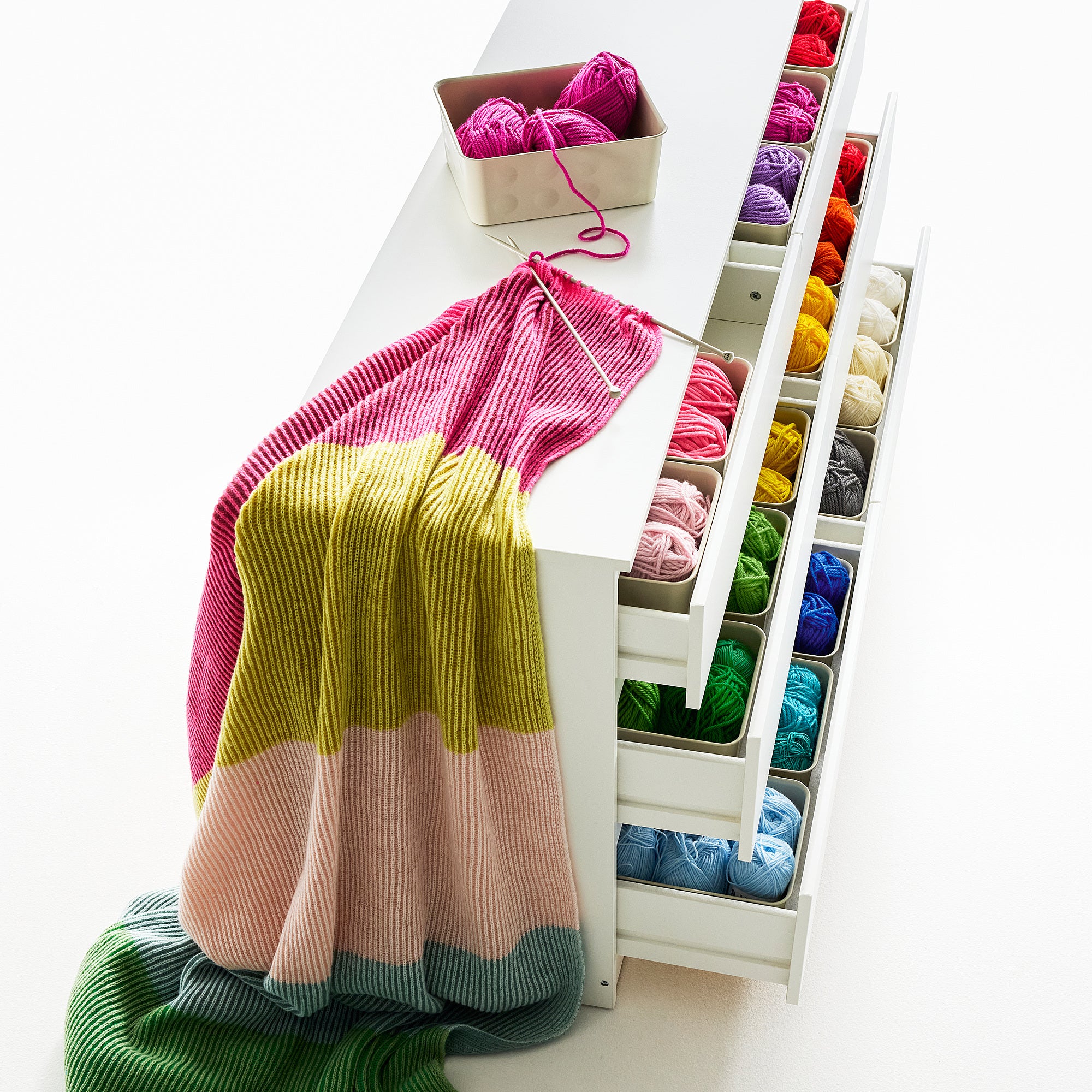 MARGOSATRÄD throw, multicolour, 130x170 cm