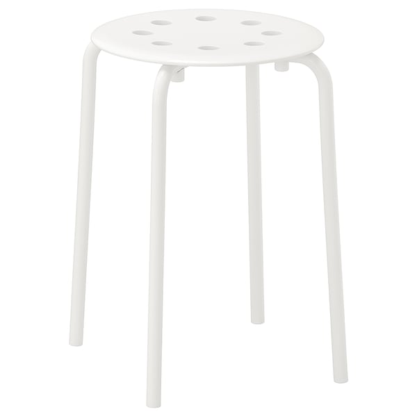 MARIUS stool, white, 45 cm