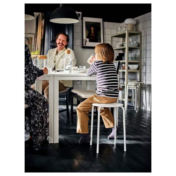 MARIUS stool, white, 45 cm