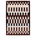 MARKBLÅMME rug, low pile, multicolour/check pattern, 160x230 cm