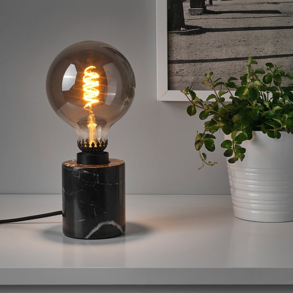 MARKFROST table lamp, marble black, 8.7 cm