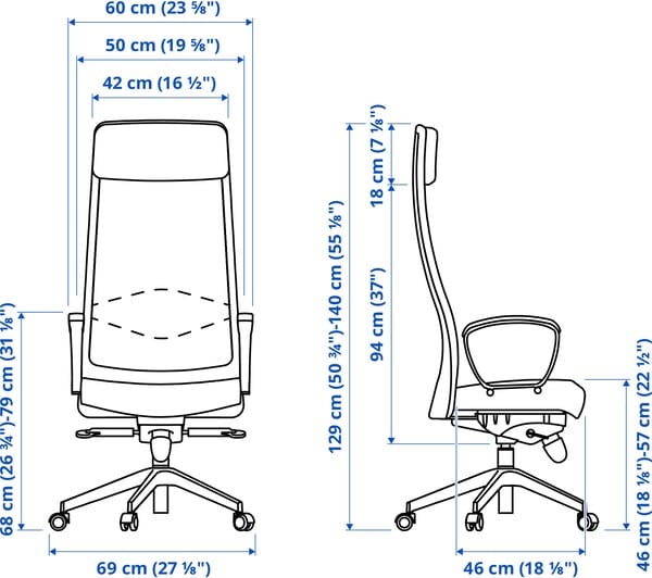 Ikea MARKUS Office chair Vissle light grey ,