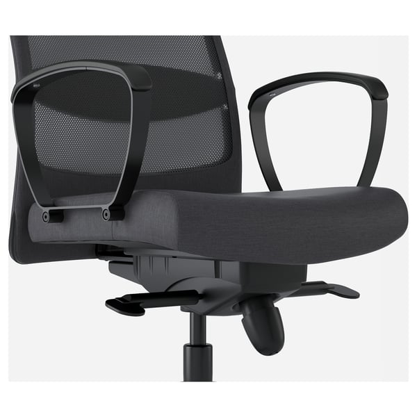 MARKUS office chair, Vissle dark grey, Medio