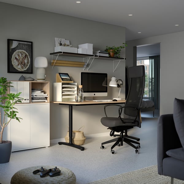 MARKUS office chair, Vissle dark grey, Medium