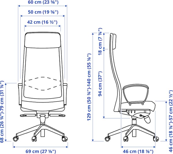 Ikea MARKUS - Office chair, Vissle dark grey ,