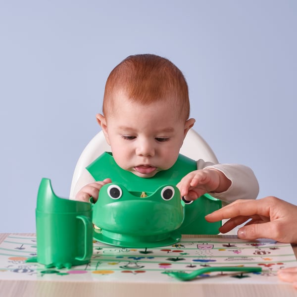 MATA 4-piece eating set, bright green
