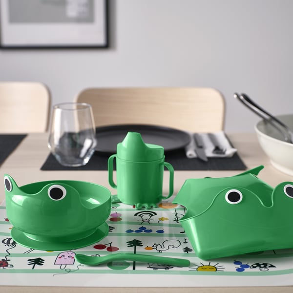 MATA - MATA 4-piece eating set, bright green