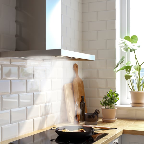 MATÄLSKARE wall mounted extractor hood, stainless steel, 60 cm
