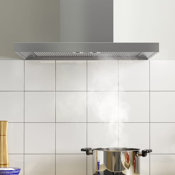 Ikea MATÄLSKARE Hood to be fixed to the wall - stainless steel color , 60 cm