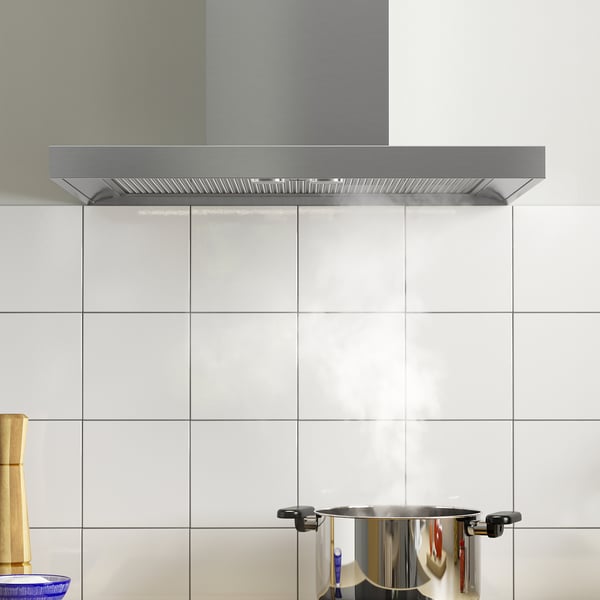 MATÄLSKARE wall mounted extractor hood, stainless steel, 60 cm