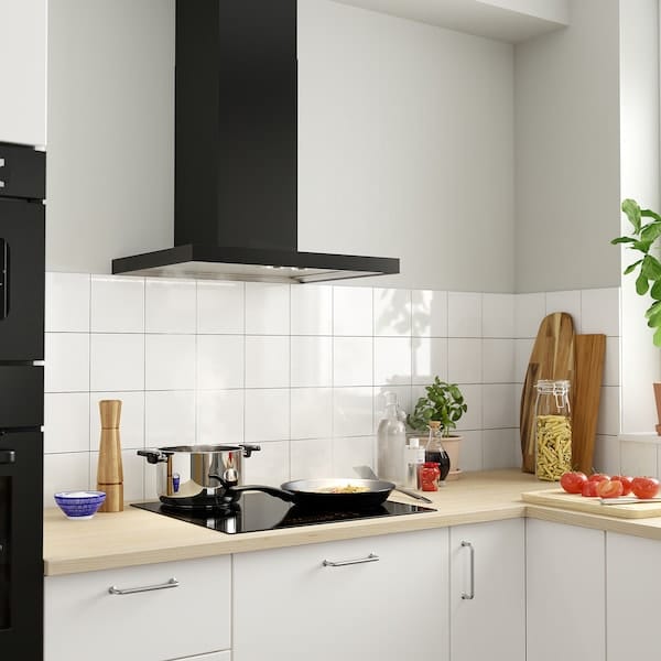 Ikea MATÄLSKARE Hood to be fixed to the wall - black 60 cm , 60 cm