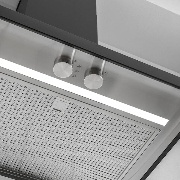 Ikea MATÄLSKARE Hood to be fixed to the wall - black 60 cm , 60 cm