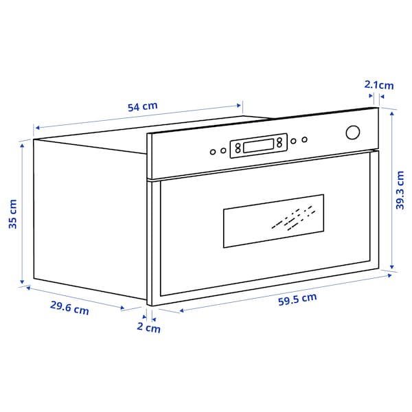 MATÄLSKARE Microwave - stainless steel color ,