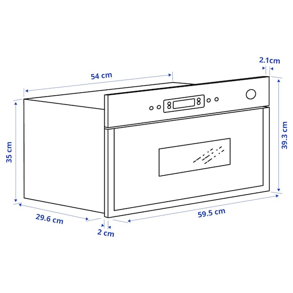Ikea MATÄLSKARE Microwave - stainless steel color ,